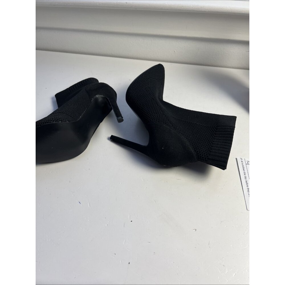 TINSTREE Set Of 2 Pointed Toe Heel Ankle Booties Stiletto Boots Black Green SZ 5 - Picture 15 of 16